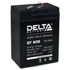 Аккумулятор для ИБП Delta Battery DT 606 6А/ч-6V- EN2 зажим (FASTON) универсальная 70x47x107