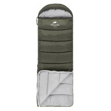 Спальный мешок Naturehike U150 (190+30)х75 см, темно-зеленый NH20MSD07-AGR правая